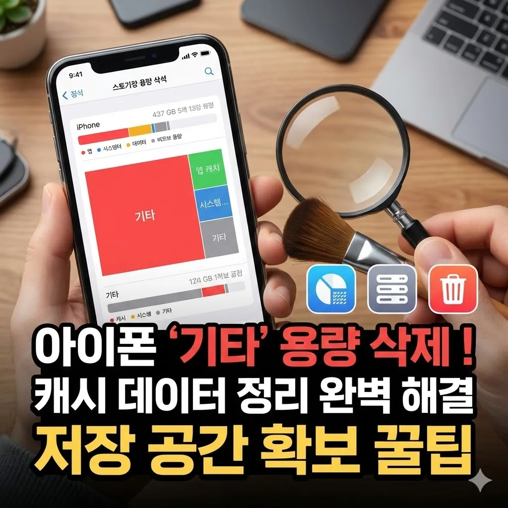 아이폰(iOS) 저장 공간 '기타' 용량 줄이는 캐시 데이터 정리법 완벽 해결 가이드