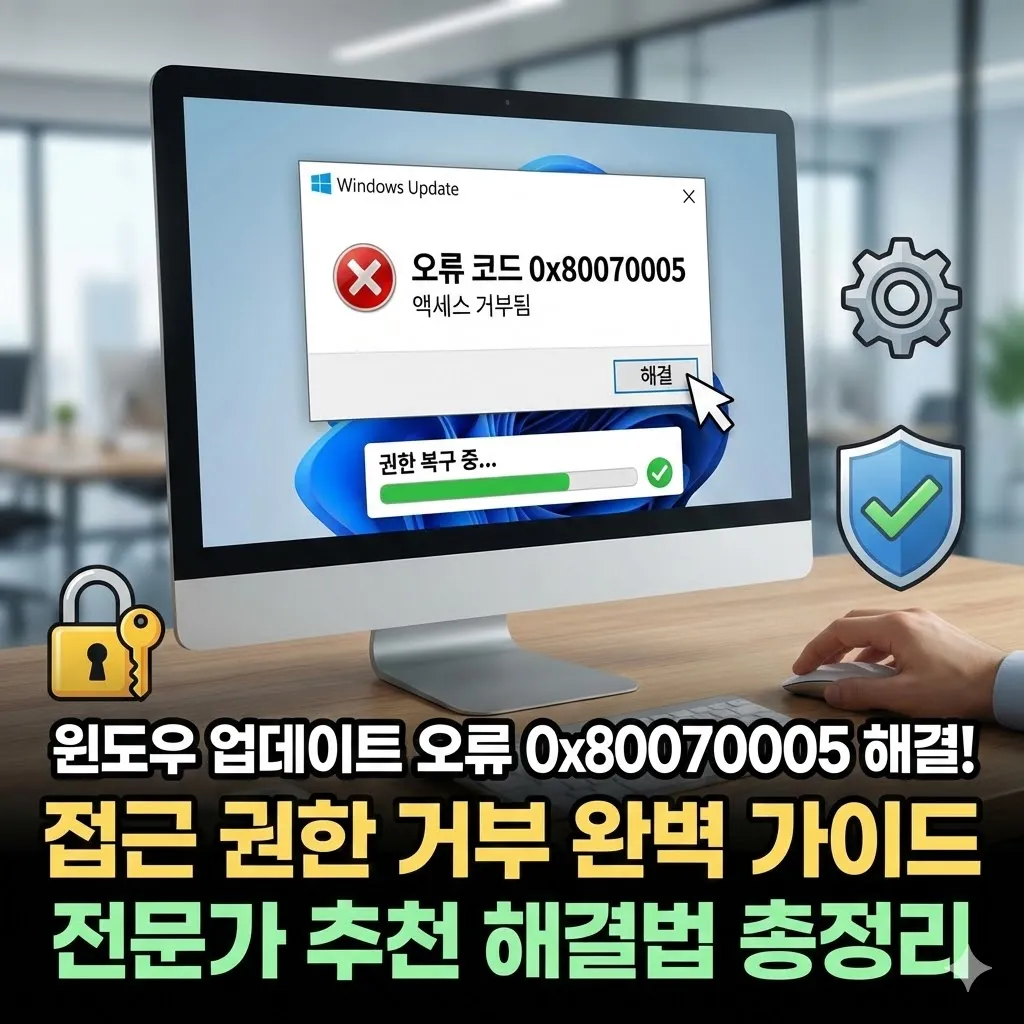윈도우 업데이트 오류 코드 0x80070005 완벽 해결 가이드 접근 권한 거부 문제 해결하기