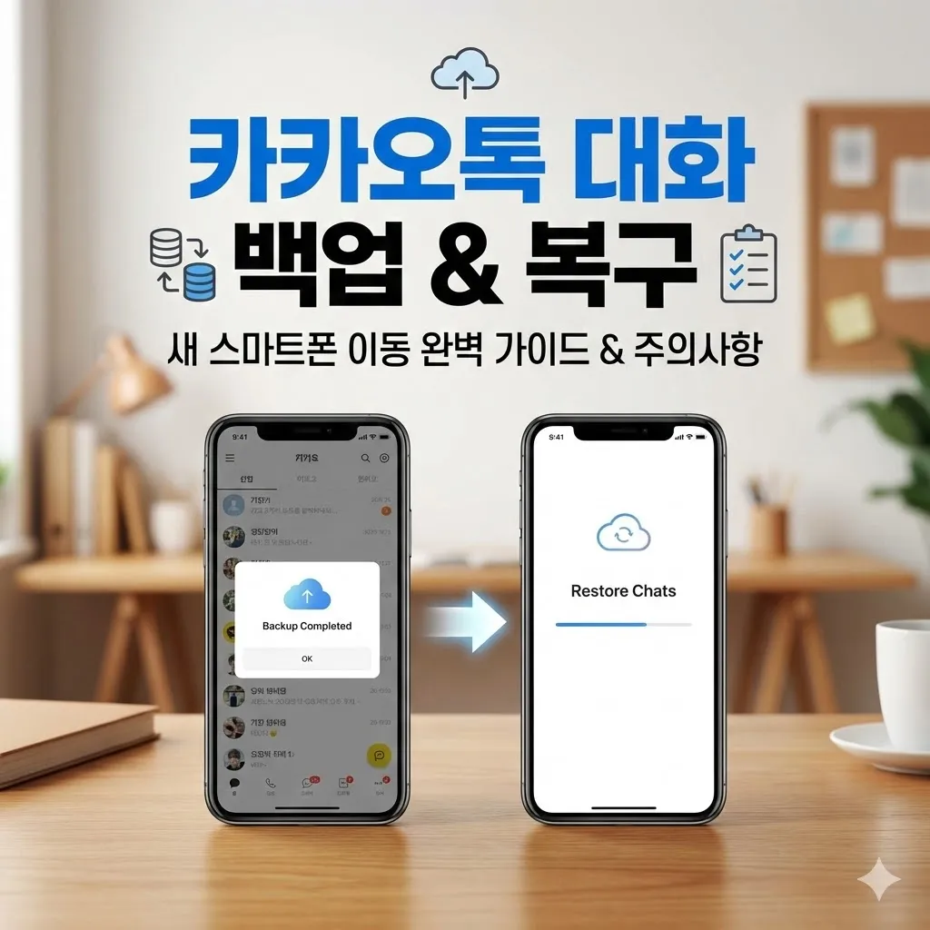 카카오톡 대화 내용 백업 및 새 스마트폰에서 복구 시 주의사항 완벽 가이드