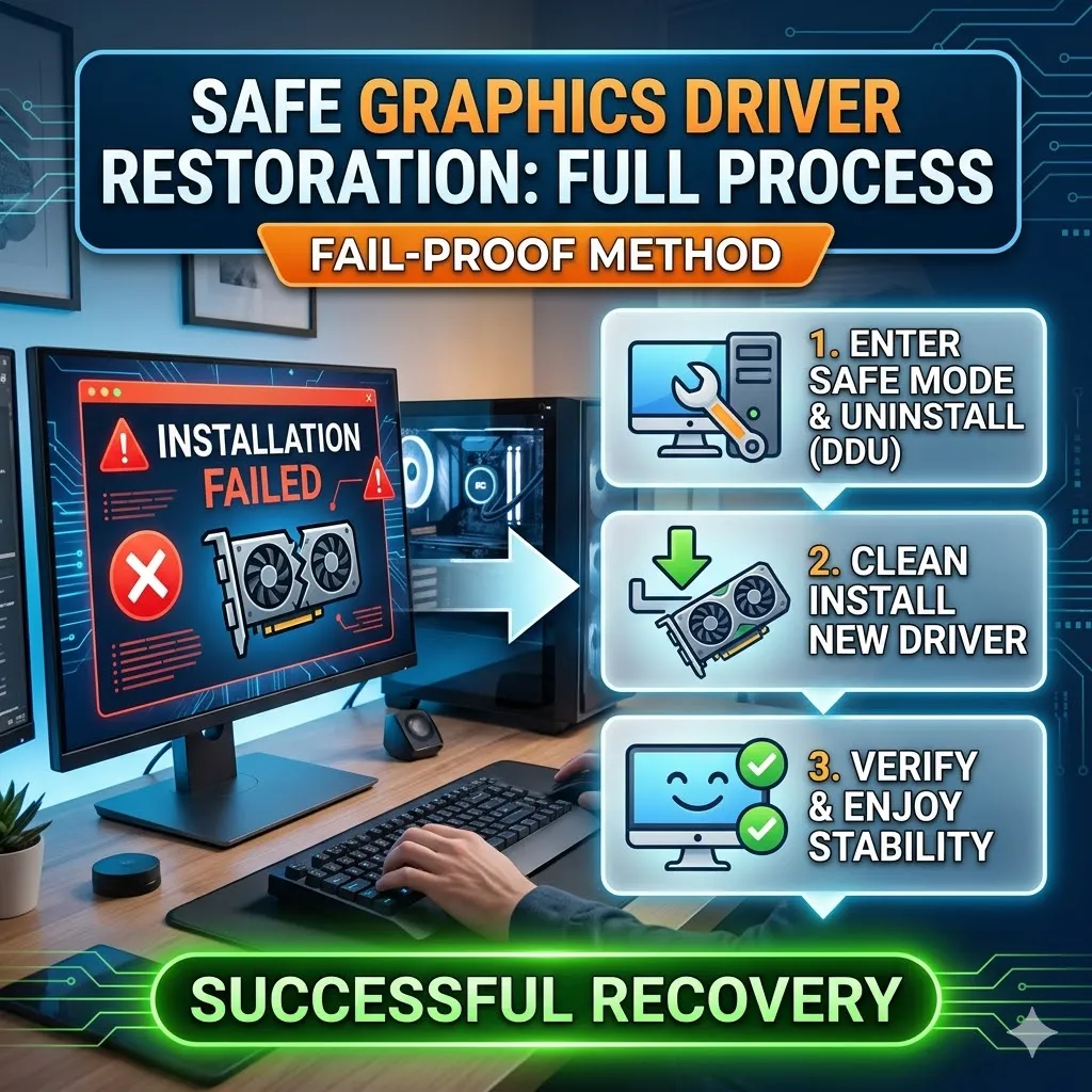 그래픽카드 드라이버 설치 실패 오류가 생겼을 때 안전하게 복구하는 전체 과정
