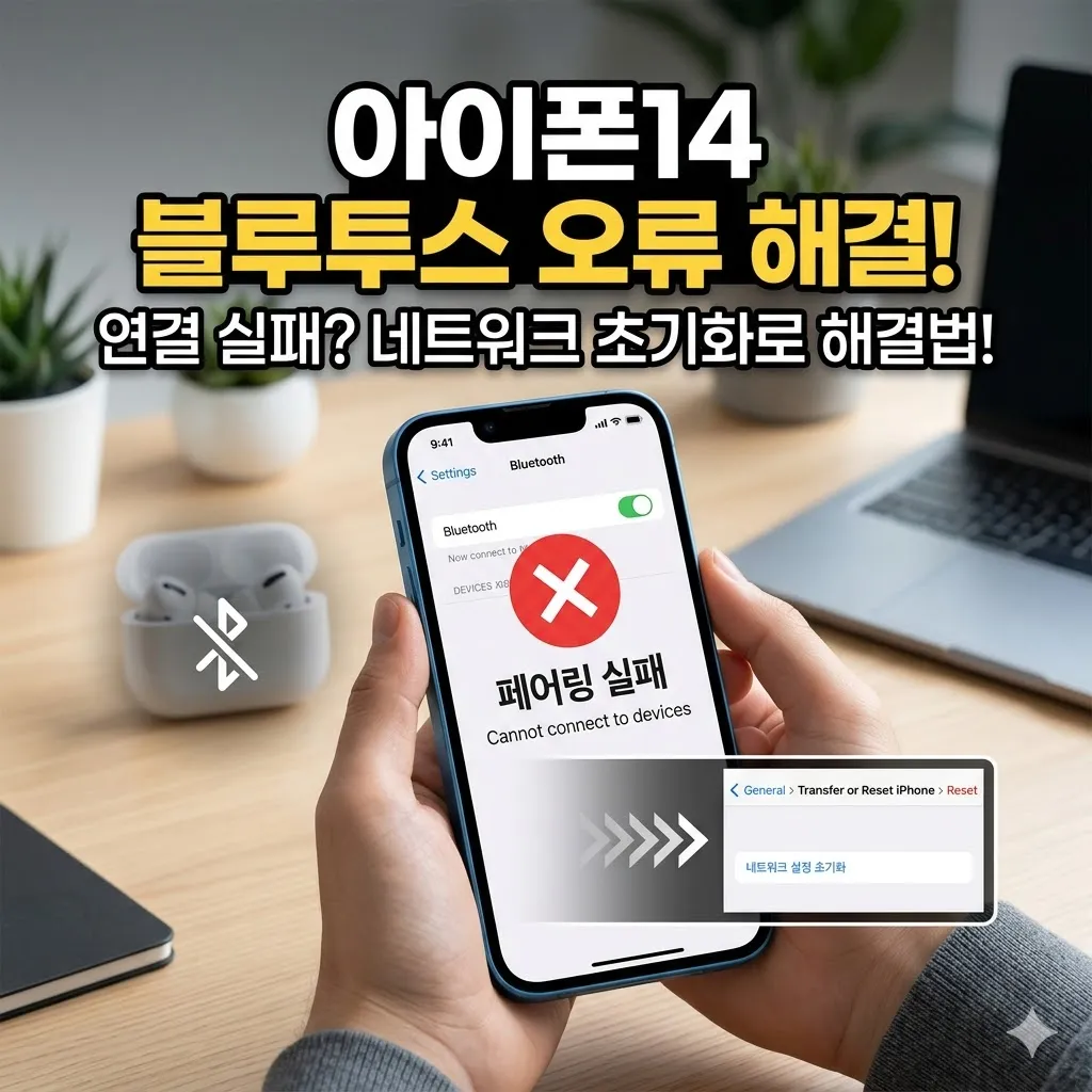 아이폰14 블루투스 연결 오류 페어링 실패 원인과 네트워크 초기화 해결법