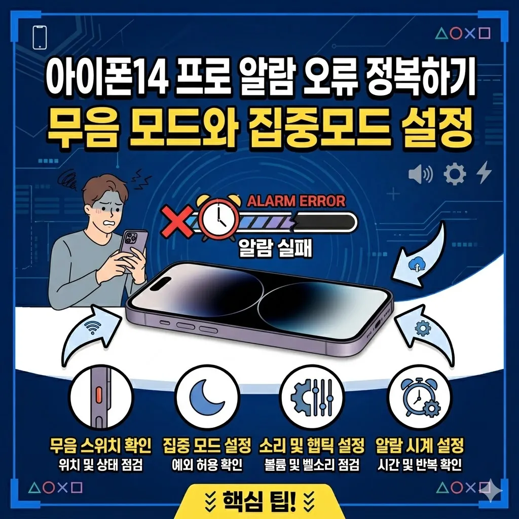 아이폰14 프로 알람 오류 정복하기: 무음 모드와 집중모드 설정