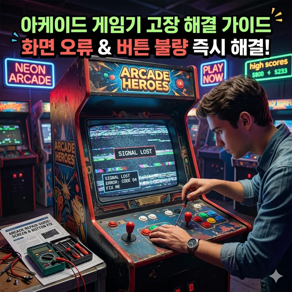 아케이드 게임기 화면 오류 및 버튼 고장 해결 가이드