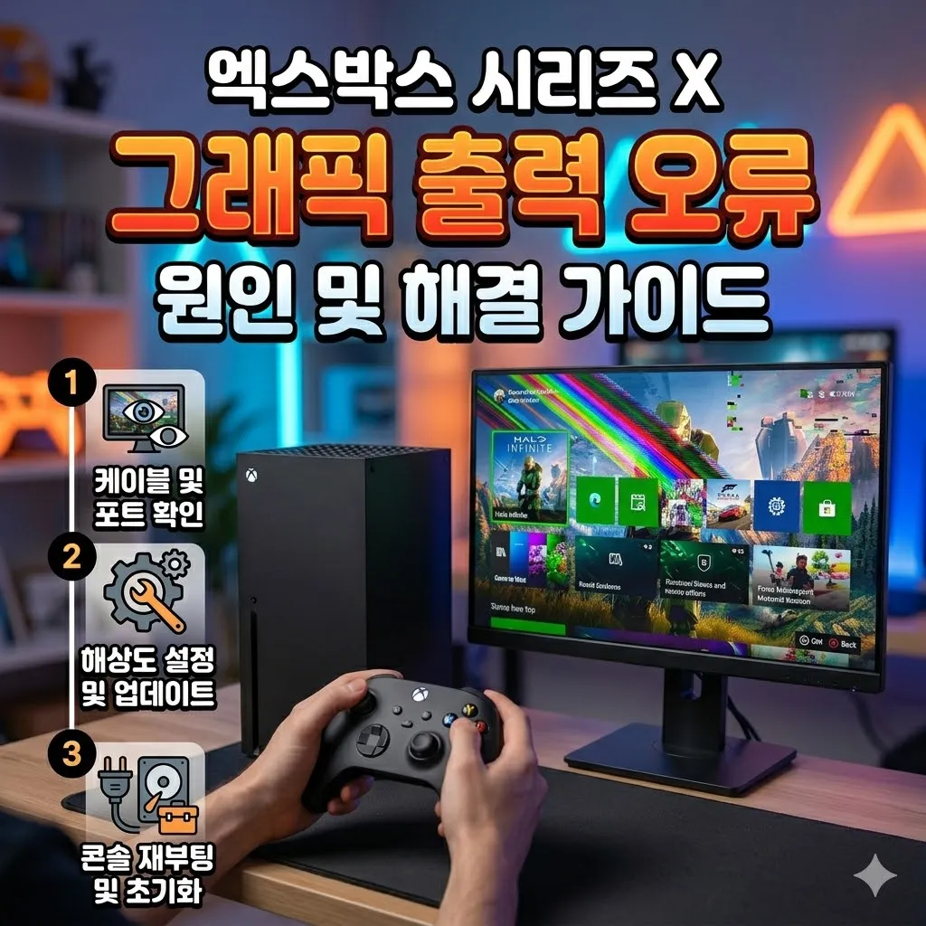 엑스박스 시리즈 X 그래픽 출력 오류가 생겼을 때 확인할 수 있는 원인과 해결 가이드