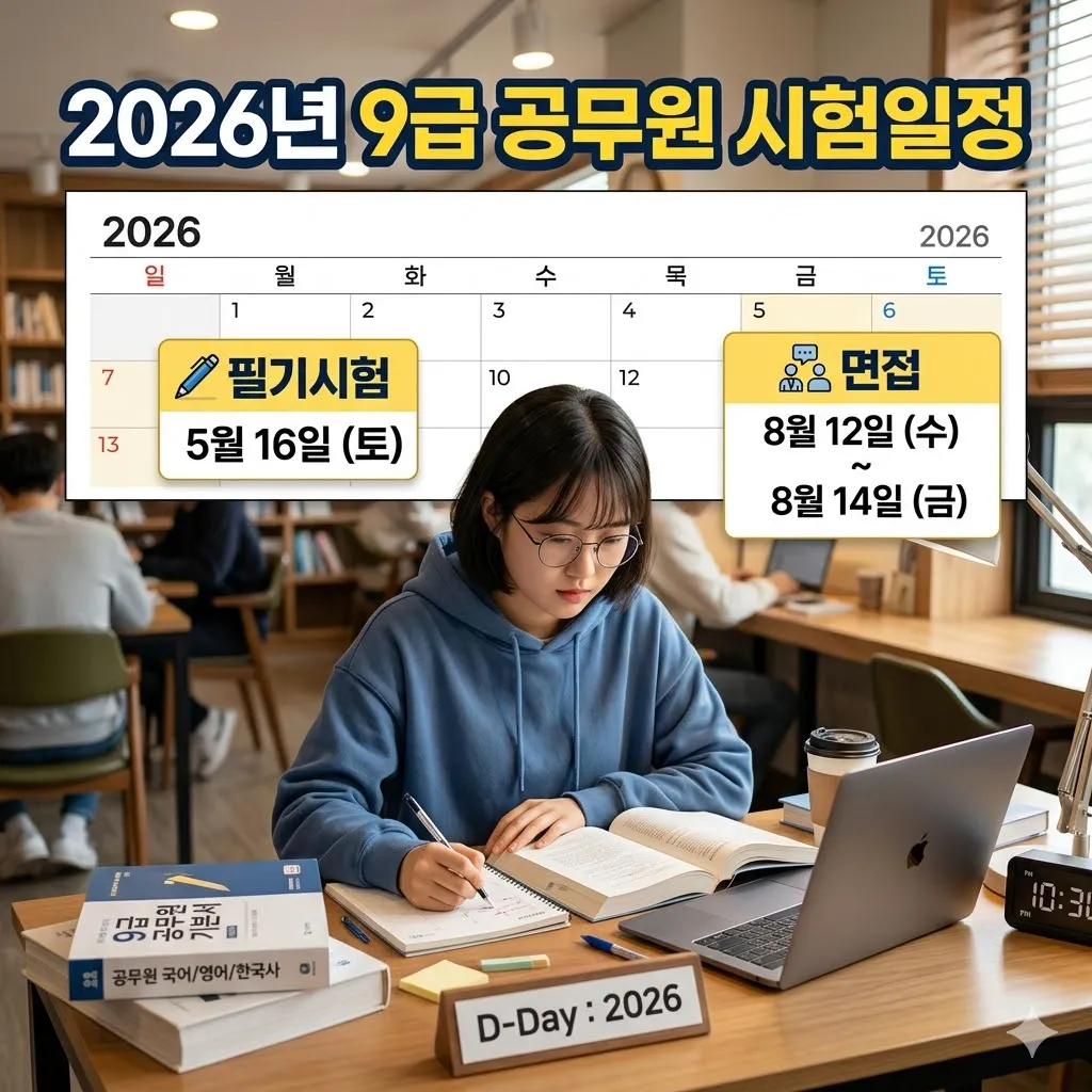 2026년 9급 공무원 시험일정 필기시험 및 면접 날짜