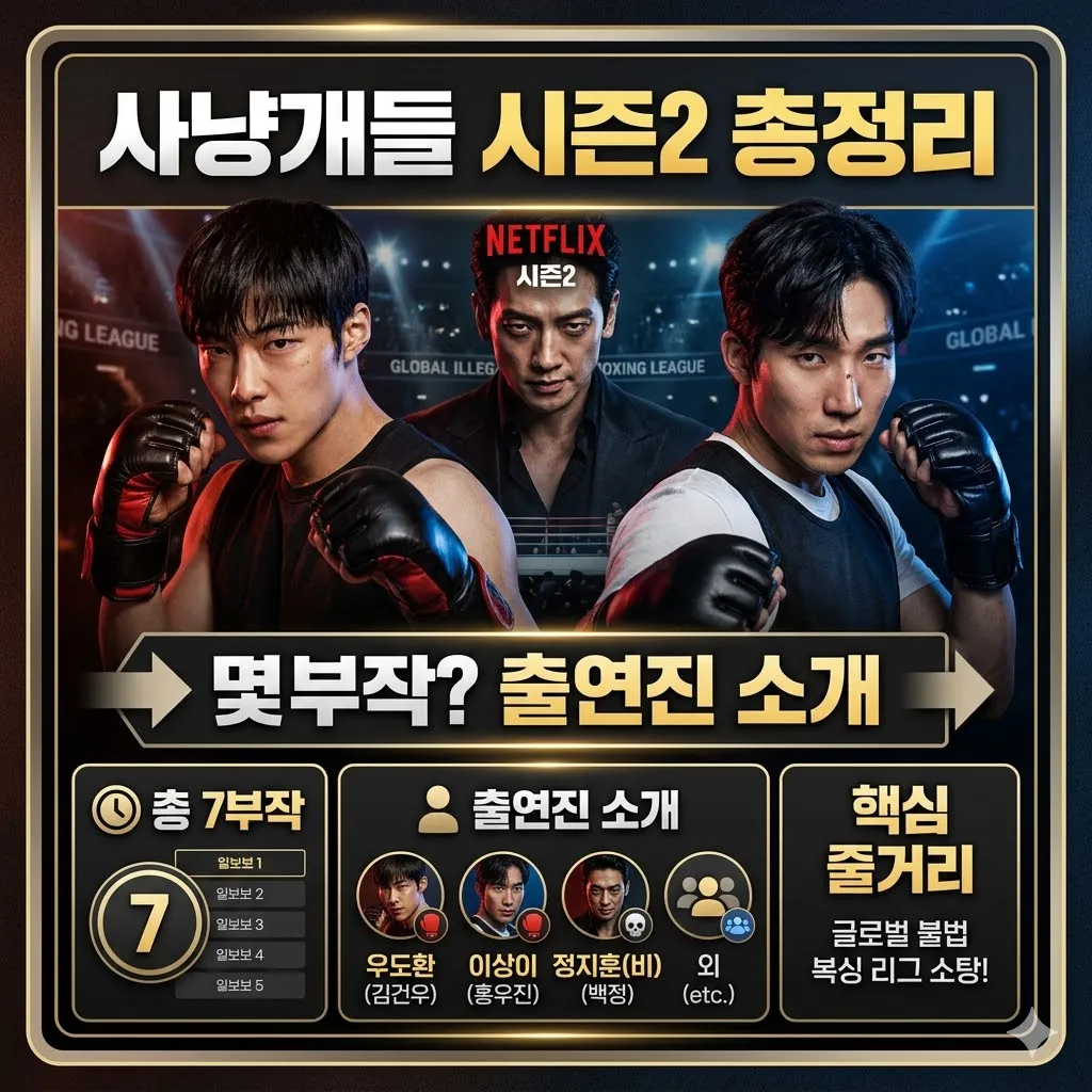 사냥개들 시즌2 몇부작 및 출연진 소개 총정리