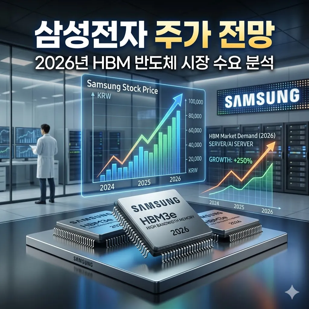 삼성전자 주가 전망 및 2026년 HBM 반도체 시장 수요 분석