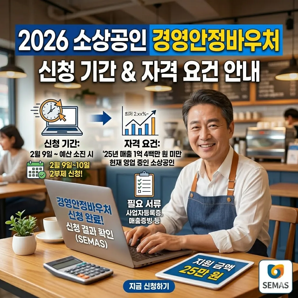 소상공인 경영안정바우처 신청 기간 및 자격 요건 안내(2026년)