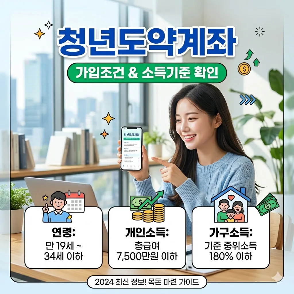 청년도약계좌 가입조건 및 소득 기준 확인