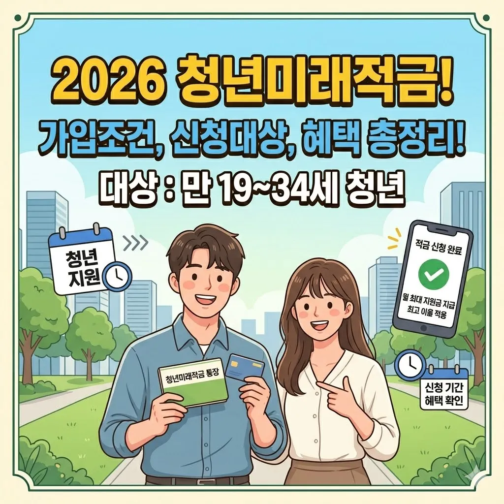 청년미래적금 가입조건 2026년 신청 대상 및 혜택 총정리