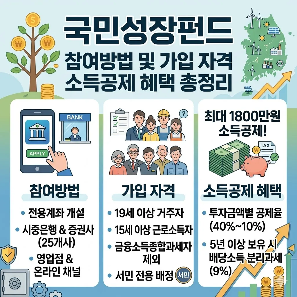 국민성장펀드 참여방법 및 가입 자격 소득공제 혜택 총정리
