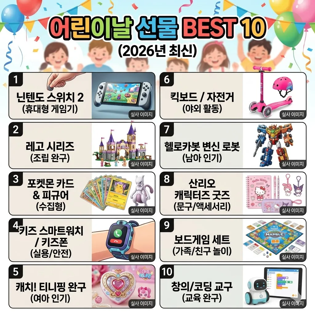 어린이날 선물 best 10 인기 순위 (2026년 최신)
